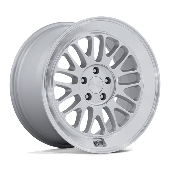 18x8.5 Rotiform RC214 SCP Gloss Silver Diamond Cut Lip 5x100 ET35 Wheel