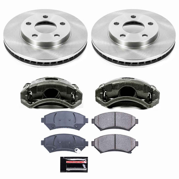 PowerStop OE Stock Replacement Low-Dust Ceramic Brake Pad, Rotor and Caliper Kit