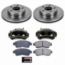 PowerStop OE Stock Replacement Low-Dust Ceramic Brake Pad, Rotor and Caliper Kit