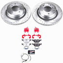 PowerStop Z26 Street Performance Ceramic Brake Pad, Drilled Slotted Rotor, and C