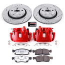 PowerStop Z36 Truck and SUV Ceramic Brake Pad, Drilled & Slotted Rotor, and Cali