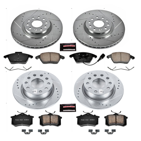 PowerStop Z23 Daily Driver Carbon-Fiber Ceramic Brake Pad and Drilled & Slotted