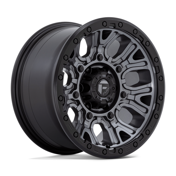 17x9 Fuel Off-Road D825 Traction Matte Gunmetal Black Ring 6x139.7 ET1 Wheel