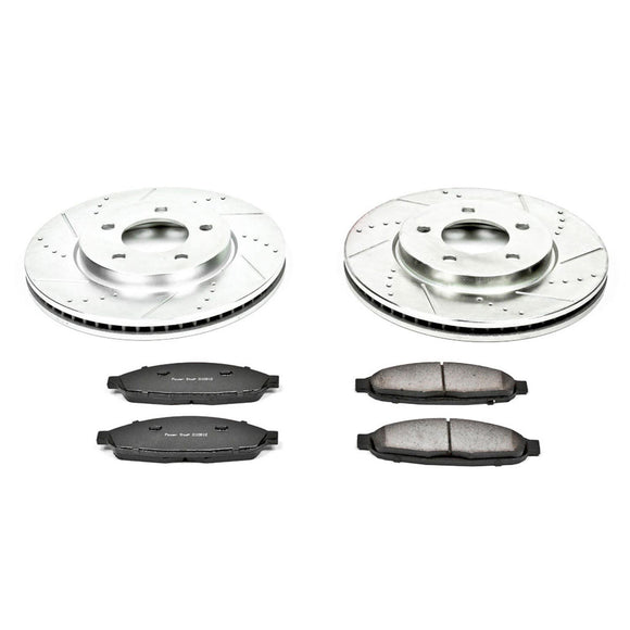 PowerStop Z23 Daily Driver Carbon-Fiber Ceramic Brake Pad and Drilled & Slotted