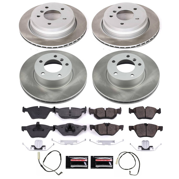 PowerStop Semi-Coated Rotor and Low-Dust Ceramic Brake Pad Kit