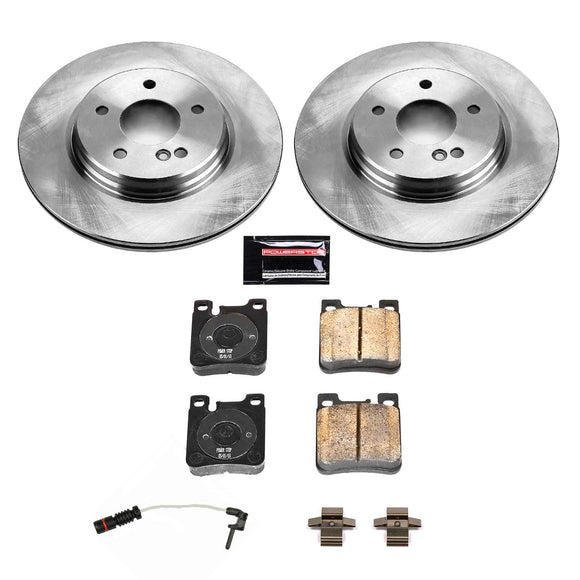 PowerStop OE Stock Replacement Low-Dust Ceramic Brake Pad and Rotor Kit