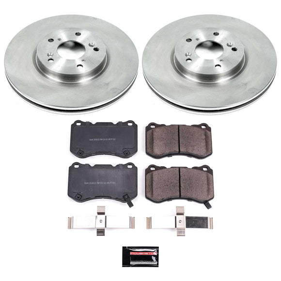 PowerStop OE Stock Replacement Low-Dust Ceramic Brake Pad and Rotor Kit
