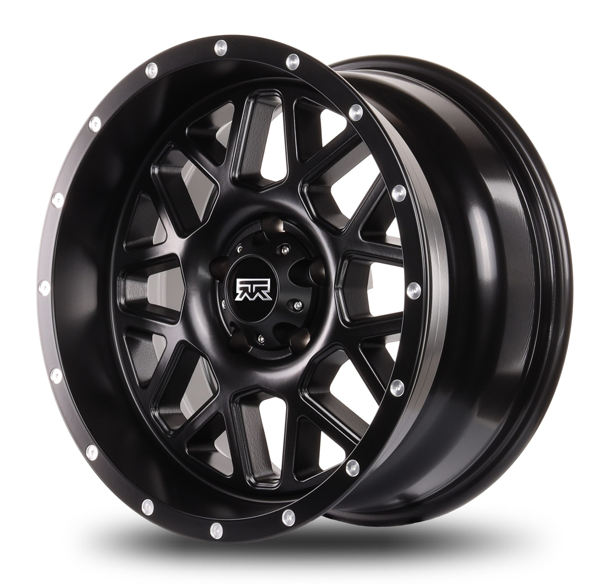 18x9 Mudder Trucker MT859 Mutiny Satin Black 5x127 5x5 ET-12 Wheel Rim