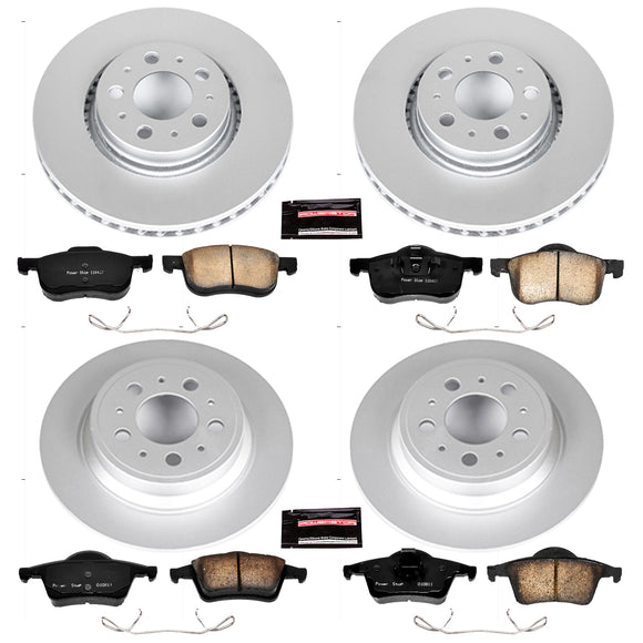 PowerStop Genuine Geomet Coated Rotor and Carbon-Fiber Ceramic Brake Pad Kit