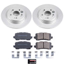 PowerStop Genuine Geomet Coated Rotor and Low-Dust Ceramic Brake Pad Kit