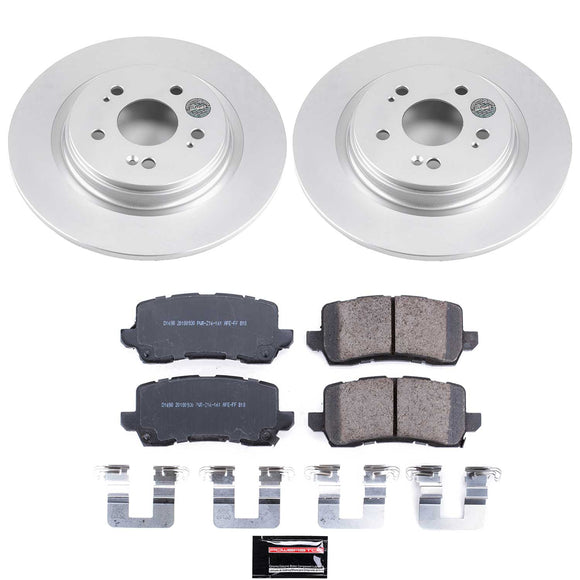 PowerStop Genuine Geomet Coated Rotor and Low-Dust Ceramic Brake Pad Kit