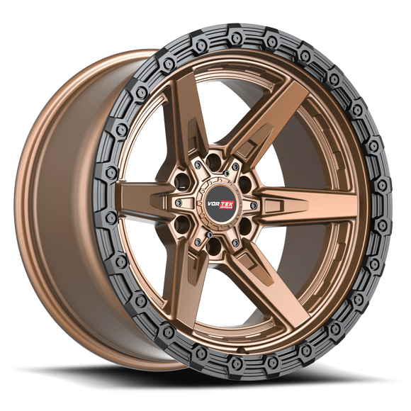 20x9 Vortek VRT-602 Argon Matte Bronze Black Bead Ring 6x135 ET12 CB106.1 Wheel