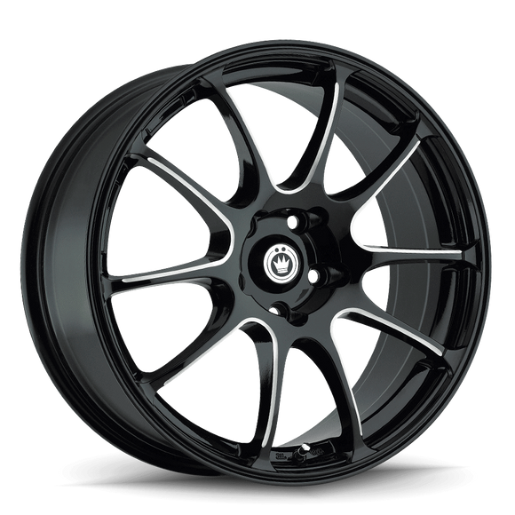 17x7 Konig Illusion Gloss Black 4x100 ET40 CB73 Wheel