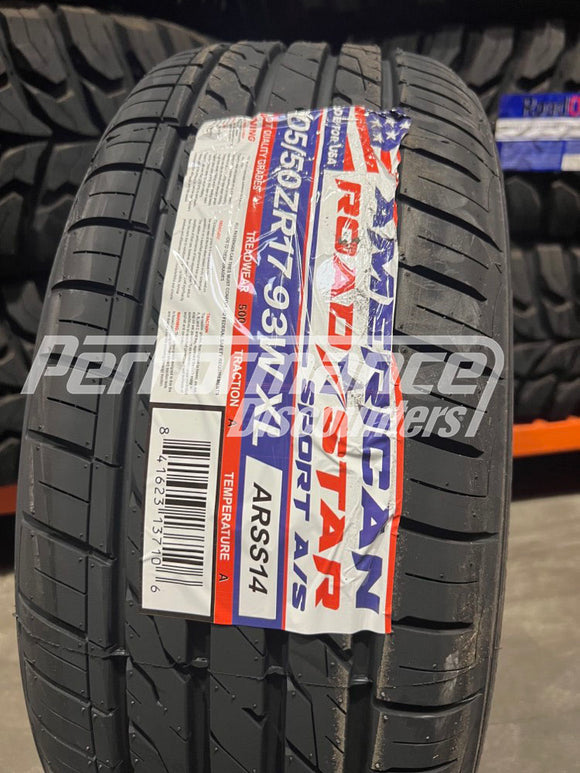 205/50ZR17 American Roadstar Sport A/S 93W BSW SL 205 50 17 2055017