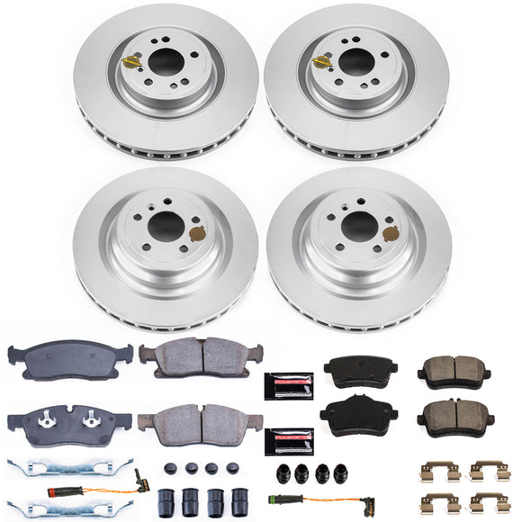 PowerStop Genuine Geomet Coated Rotor and Carbon-Fiber Ceramic Brake Pad Kit