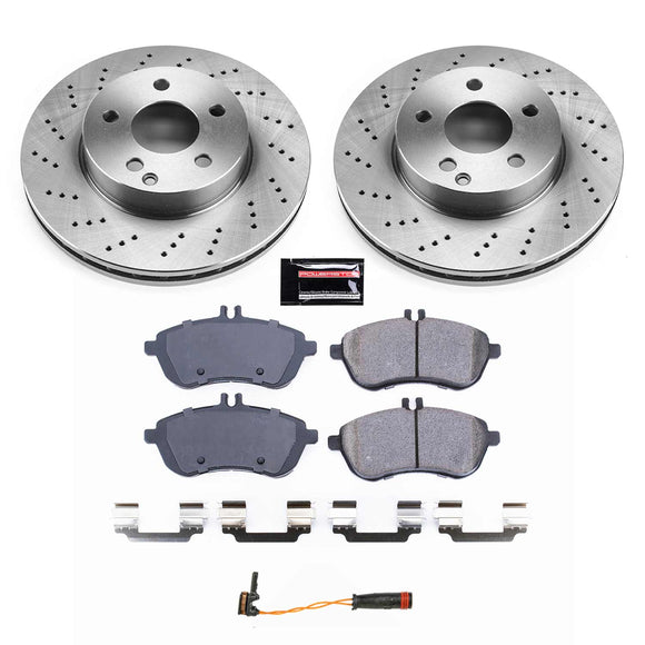 PowerStop OE Stock Replacement Low-Dust Ceramic Brake Pad and Rotor Kit