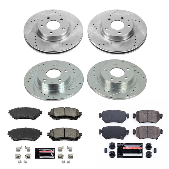 PowerStop Z23 Daily Driver Carbon-Fiber Ceramic Brake Pad and Drilled & Slotted