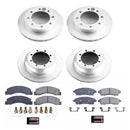 PowerStop Genuine Geomet Coated Rotor and Low-Dust Ceramic Brake Pad Kit