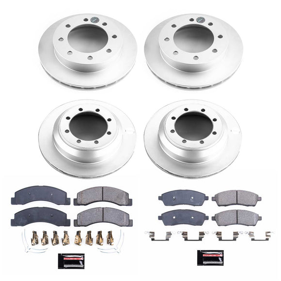PowerStop Genuine Geomet Coated Rotor and Low-Dust Ceramic Brake Pad Kit