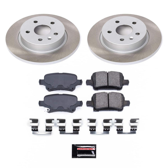 PowerStop Semi-Coated Rotor and Low-Dust Ceramic Brake Pad Kit