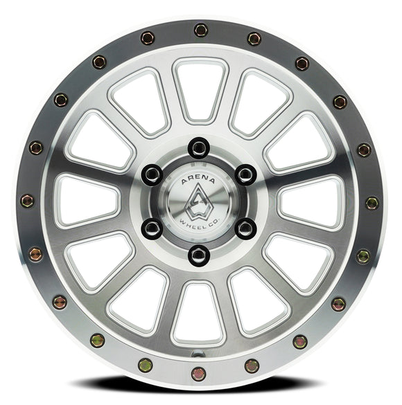 20x9 Arena Wheel Ammo Gloss Silver Machined Wheel 5x127 ET0 CB71.5