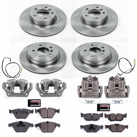 PowerStop OE Stock Replacement Low-Dust Ceramic Brake Pad, Rotor and Caliper Kit