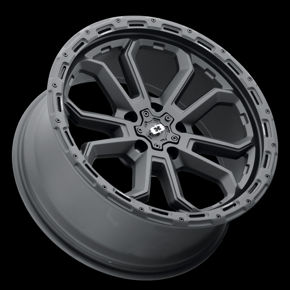 18x9 Vision 405 Korupt Satin Black 5x127 5x5 ET-12 Wheel Rim - 0