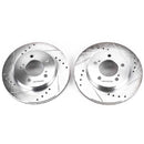 PowerStop Evolution Drilled Slotted Rotors Pair Front For Mercury Villager