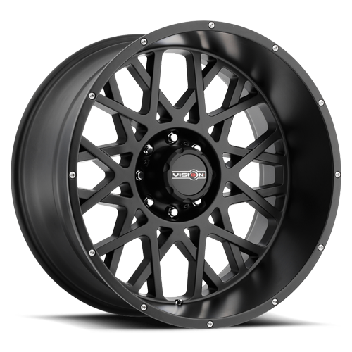 20x12 Vision 412 Rocker Satin Black Wheel 8x165.1 ET-51 CB125.2