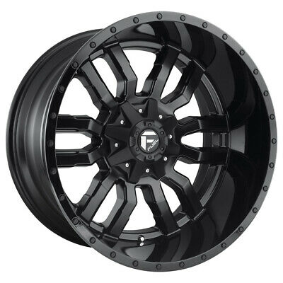 18x8 Fuel Off-Road D596 Sledge Matte Black Gloss Black Lip 5x110 ET35 Wheel