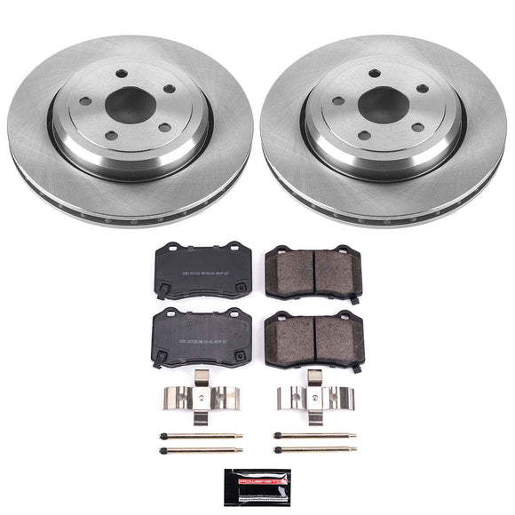 PowerStop OE Stock Replacement Low-Dust Ceramic Brake Pad and Rotor Kit