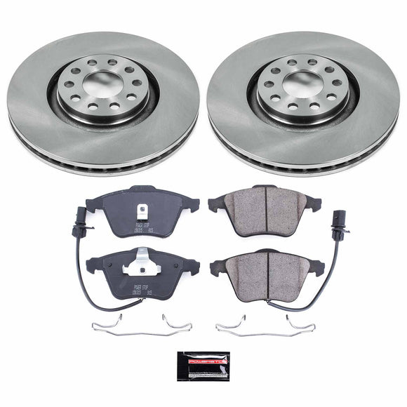PowerStop OE Stock Replacement Low-Dust Ceramic Brake Pad and Rotor Kit
