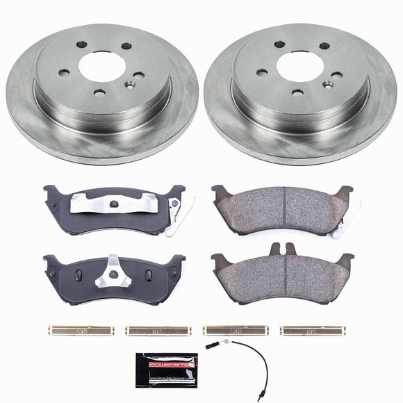 PowerStop OE Stock Replacement Low-Dust Ceramic Brake Pad and Rotor Kit