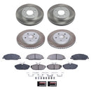 PowerStop Semi-Coated Rotor and Low-Dust Ceramic Brake Pad Kit