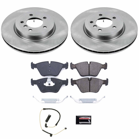 PowerStop OE Stock Replacement Low-Dust Ceramic Brake Pad and Rotor Kit