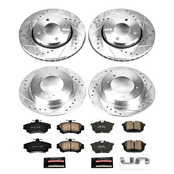 PowerStop Z23 Daily Driver Carbon-Fiber Ceramic Brake Pad and Drilled & Slotted
