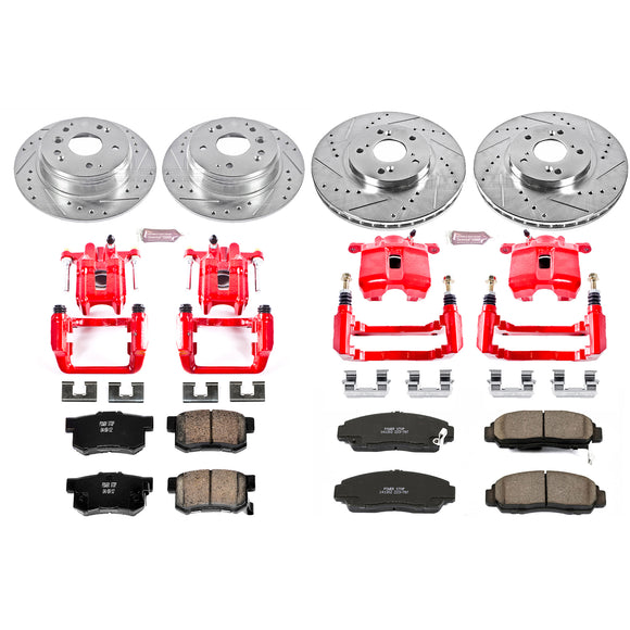 PowerStop Z23 Daily Driver Carbon-Fiber Ceramic Pads Drilled & Slotted Rotor & C