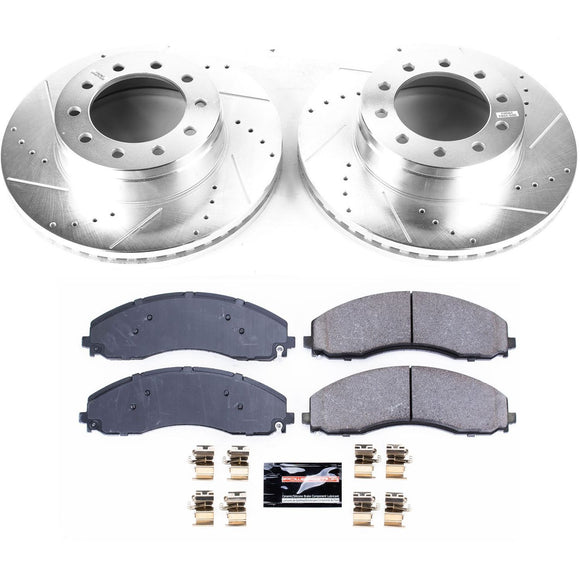 PowerStop Z23 Daily Driver Carbon-Fiber Ceramic Brake Pad and Drilled & Slotted