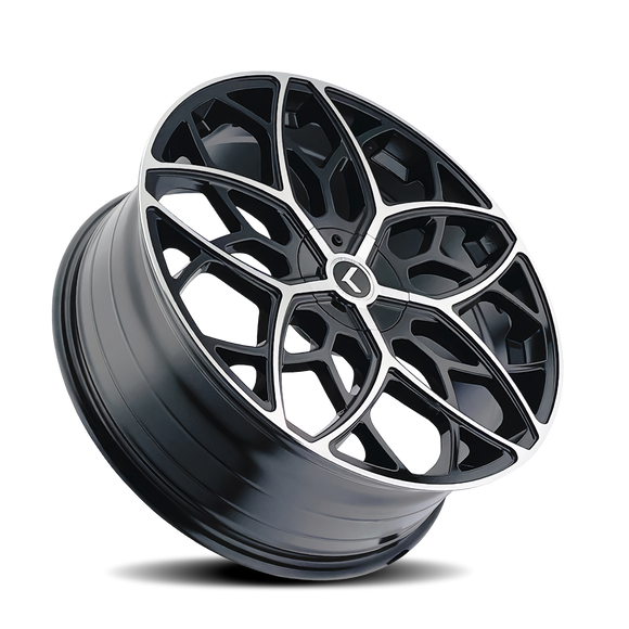 22x8.5 Kraze Ricochet Gloss Black Machined 5x112 ET38 CB72.62 Wheel Rim
