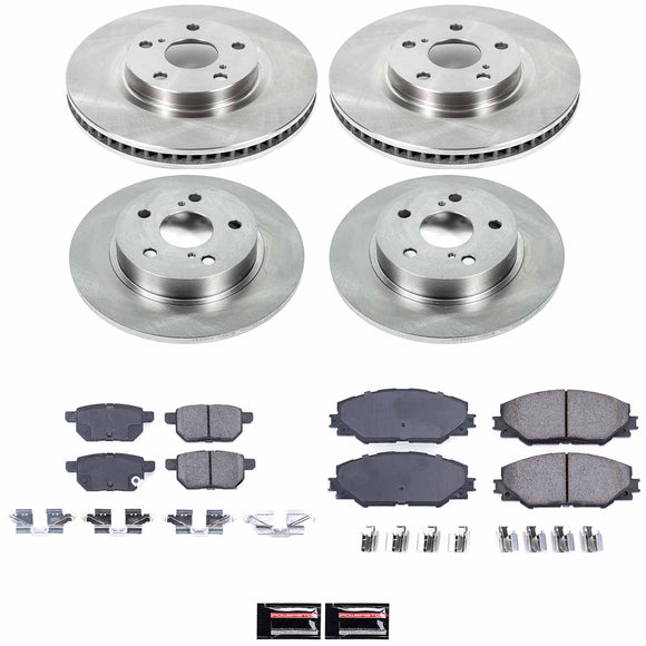 PowerStop OE Stock Replacement Low-Dust Ceramic Brake Pad and Rotor Kit