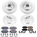 PowerStop Genuine Geomet Coated Rotor and Low-Dust Ceramic Brake Pad Kit