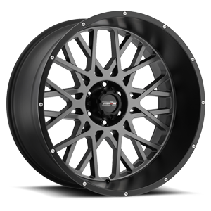 20x10 Vision 412 Rocker Anthracite with Satin Black Lip 5x127 ET-25 CB78.1