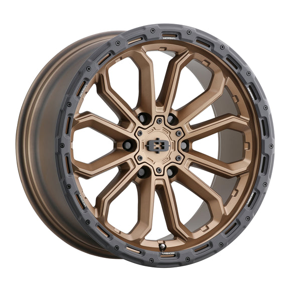 17x8 Vision 405 Korupt Satin Bronze 5x127 5x5 ET30 Wheel Rim
