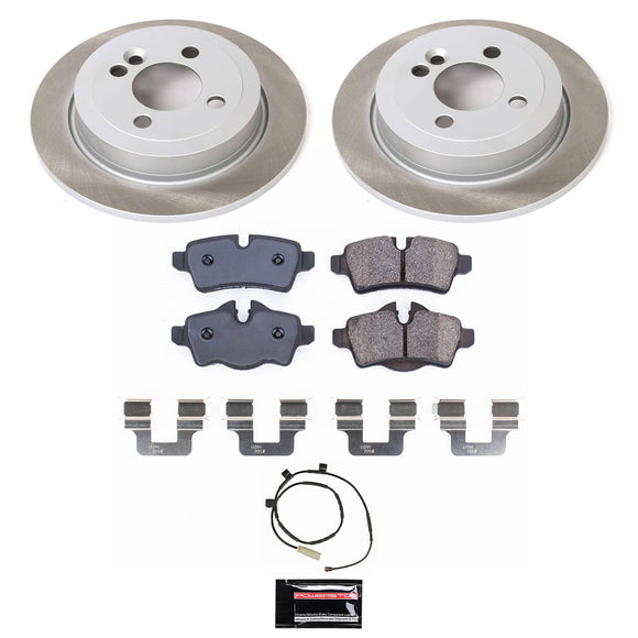 PowerStop Semi-Coated Rotor and Low-Dust Ceramic Brake Pad Kit
