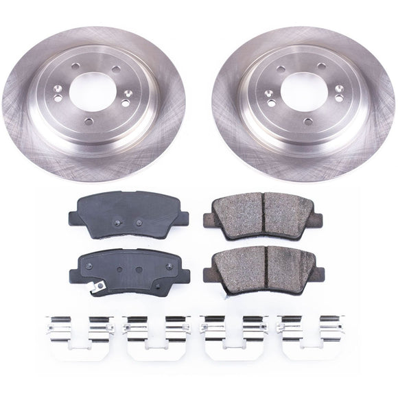 PowerStop OE Stock Replacement Low-Dust Ceramic Brake Pad and Rotor Kit