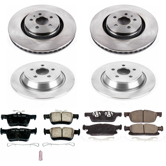 PowerStop OE Stock Replacement Low-Dust Ceramic Brake Pad and Rotor Kit