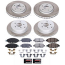 PowerStop Semi-Coated Rotor and Low-Dust Ceramic Brake Pad Kit