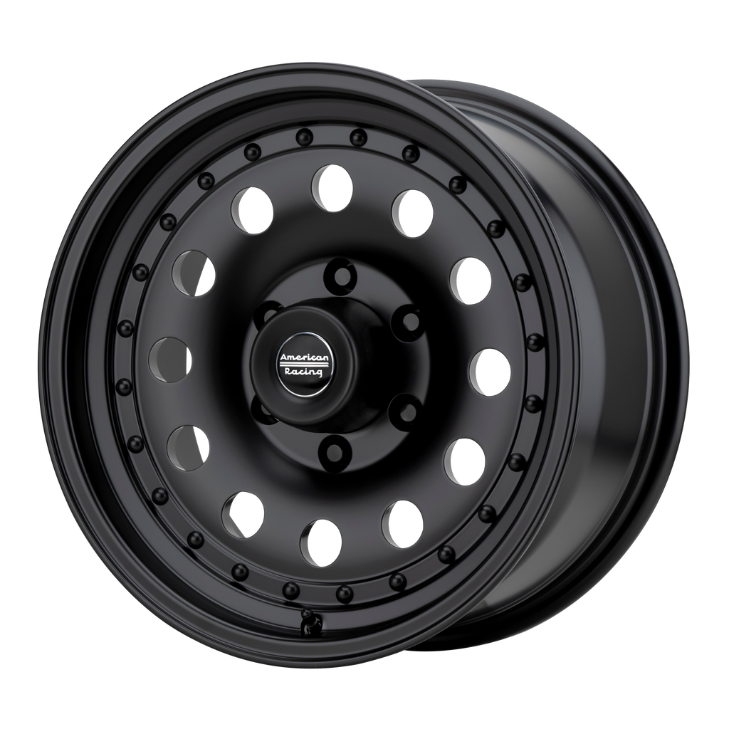 15X7 American Racing AR62 OUTLAW II Satin Black 5X120.65 ET50 wheel/ri ...