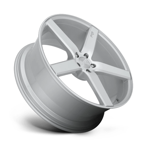 18x8 Niche Milan Silver & Machined Wheel/Rim 5x114.3 5-114.3 18-8
