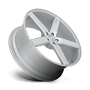 18x8 Niche Milan Silver & Machined Wheel/Rim 5x114.3 5-114.3 18-8